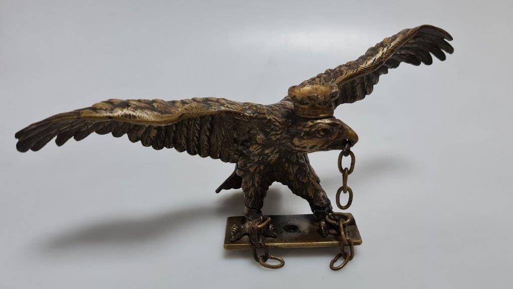 Orzeł z drzewca sztandaru Związku Obrońców Królewskiego Wolnego Miasta Lubaczowa, 1929, Muzeum Kresów w Lubaczowie, dzięki uprzejmości muzeum