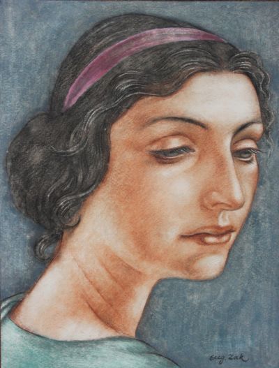 Eugeniusz Zak, Głowa dziewczyny (portret żony artysty), Muzeum Częstochowskie, fot. Jacenty Dędek, dzięki uprzejmości muzeum