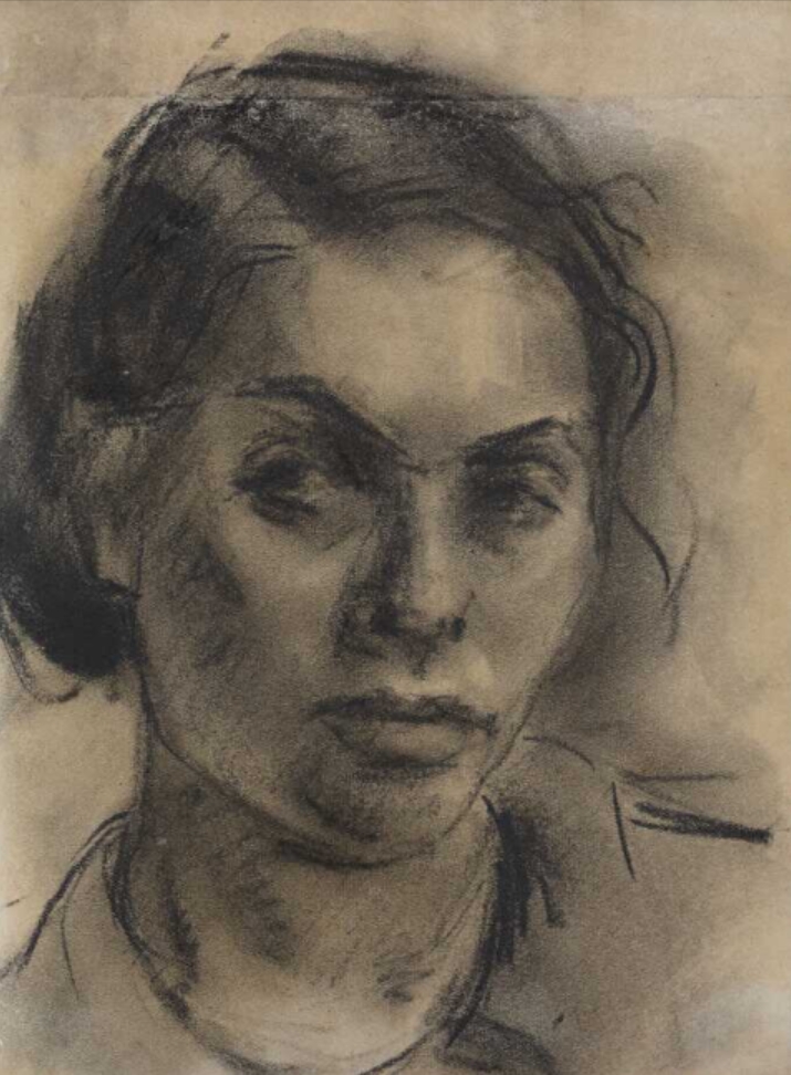 Gela Seksztajn, Autoportret, 1939–1943 (?), Żydowski Instytut Historyczny, licencja PD, źródło: Centralna Biblioteka Judaistyczna