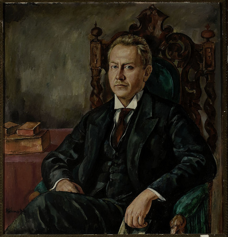 Portret Ludwika Hirszwelda siedzącego w fotelu